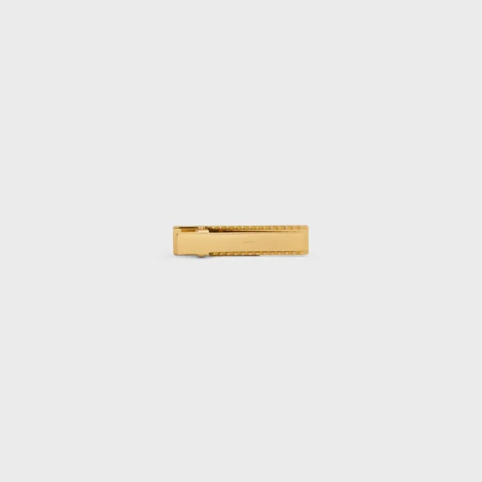 Barrette à cheveux CELINE Sulky en laiton avec finition dorée et acier Barrette à cheveux CELINE Sulky en laiton avec finition dorée et acier