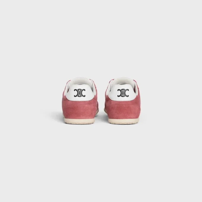Baskets à lacets basses CELINE Jogger avec motif Triomphe en cuir de veau suédé et cuir de veau
