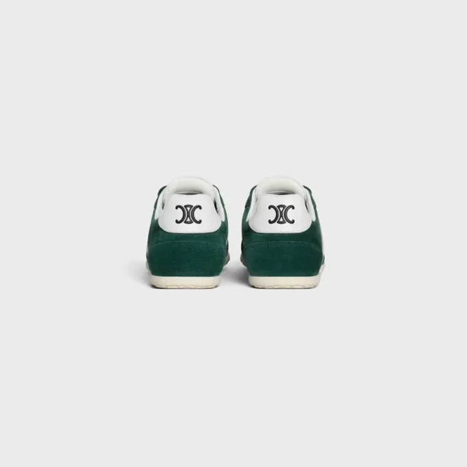 Baskets à lacets basses CELINE Jogger avec motif Triomphe en cuir de veau suédé et cuir de veau