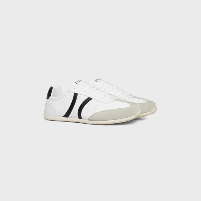 Baskets à lacets basses CELINE Jogger en cuir de veau et daim Baskets à lacets basses CELINE Jogger en cuir de veau et daim