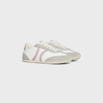 Baskets à lacets basses CELINE Jogger en cuir de veau et daim