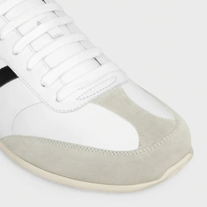 Baskets à lacets basses CELINE Jogger en cuir de veau et daim Baskets à lacets basses CELINE Jogger en cuir de veau et daim