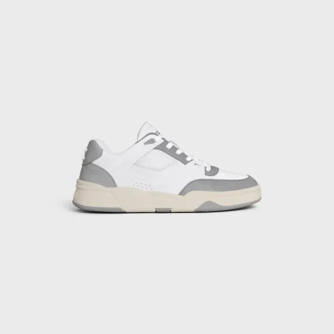 Baskets à lacets basses CELINE Trainer Ct-09 en cuir de veau et mesh