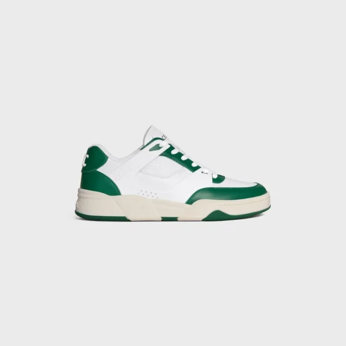 Baskets à lacets basses CELINE Trainer Ct-09 en cuir de veau et mesh Baskets à lacets basses CELINE Trainer Ct-09 en cuir de veau et mesh
