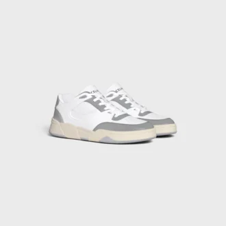 Baskets à lacets basses CELINE Trainer Ct-09 en cuir de veau et mesh