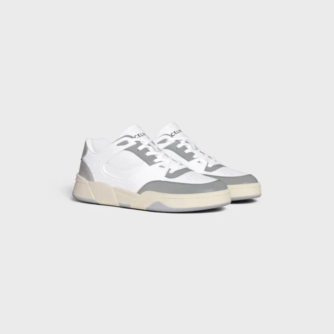 Baskets à lacets basses CELINE Trainer Ct-09 en cuir de veau et mesh