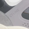 Baskets à lacets basses CELINE Trainer Ct-09 en cuir de veau suédé, cuir de veau et mesh Baskets à lacets basses CELINE Trainer Ct-09 en cuir de veau suédé, cuir de veau et mesh
