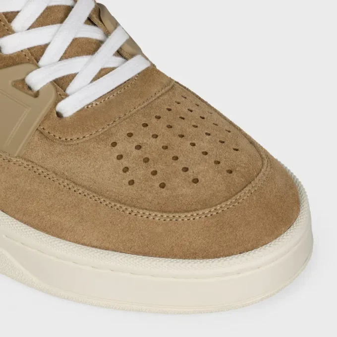 Baskets à lacets basses CELINE Trainer Ct-09 en cuir de veau suédé et mesh Baskets à lacets basses CELINE Trainer Ct-09 en cuir de veau suédé et mesh