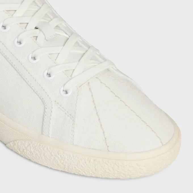 Baskets à lacets CELINE Lou Low avec logo Triomphe en toile et cuir de veau