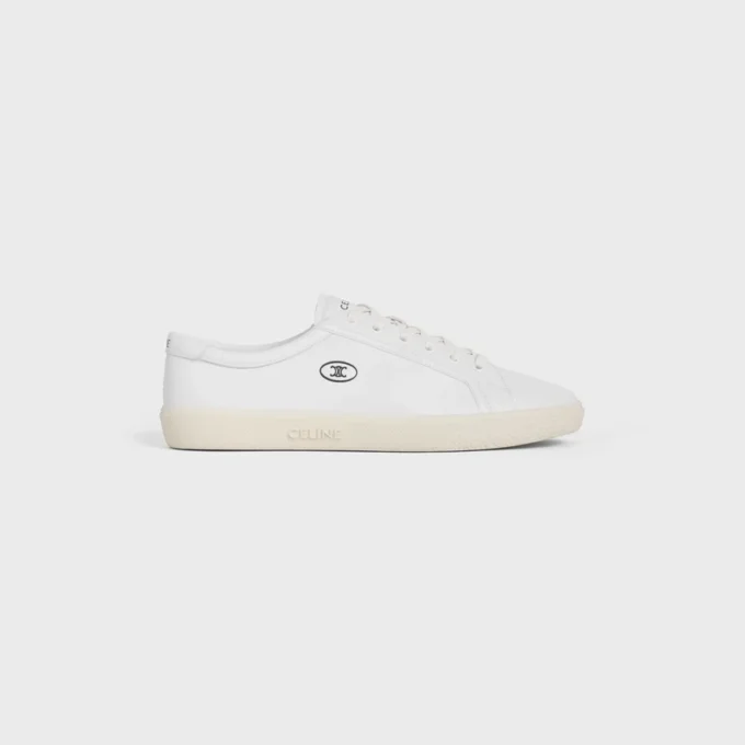 Baskets à lacets CELINE Lou Low avec motif Triomphe en cuir d&rsquo;agneau