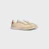 Baskets Racer en nylon, cuir de veau suédé et cuir de veau