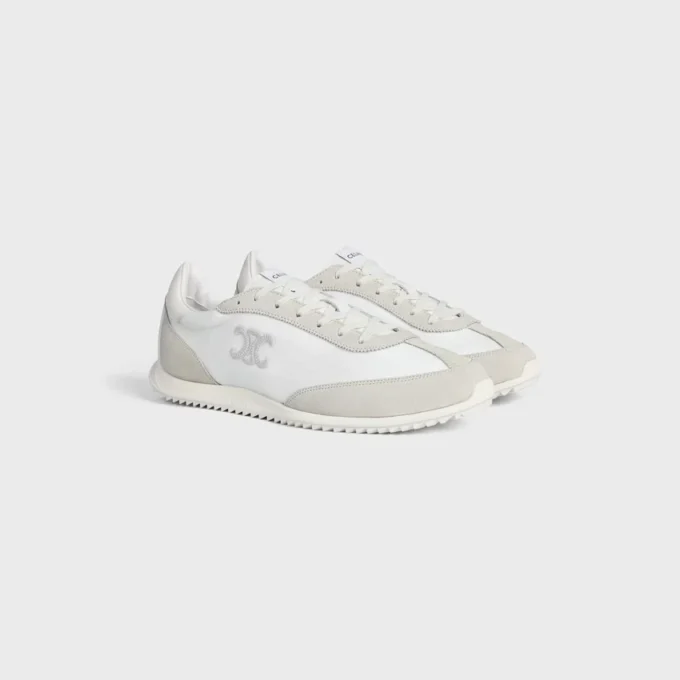 Baskets Racer en nylon, cuir de veau suédé et cuir de veau Baskets Racer en nylon, cuir de veau suédé et cuir de veau