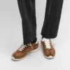 Baskets Racer en nylon, cuir de veau suédé et cuir de veau