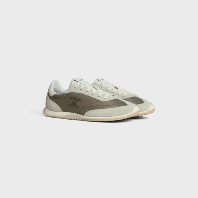 Baskets Racer en nylon, cuir de veau suédé et cuir de veau Baskets Racer en nylon, cuir de veau suédé et cuir de veau