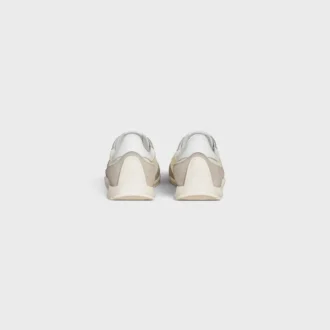 Baskets Racer en nylon, cuir de veau suédé et cuir de veau