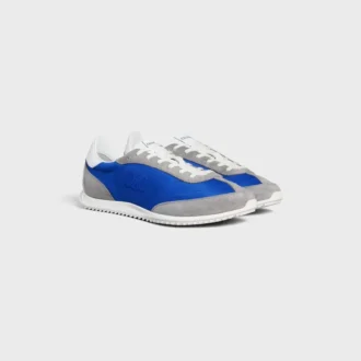 Baskets Racer en nylon, cuir de veau suédé et cuir de veau