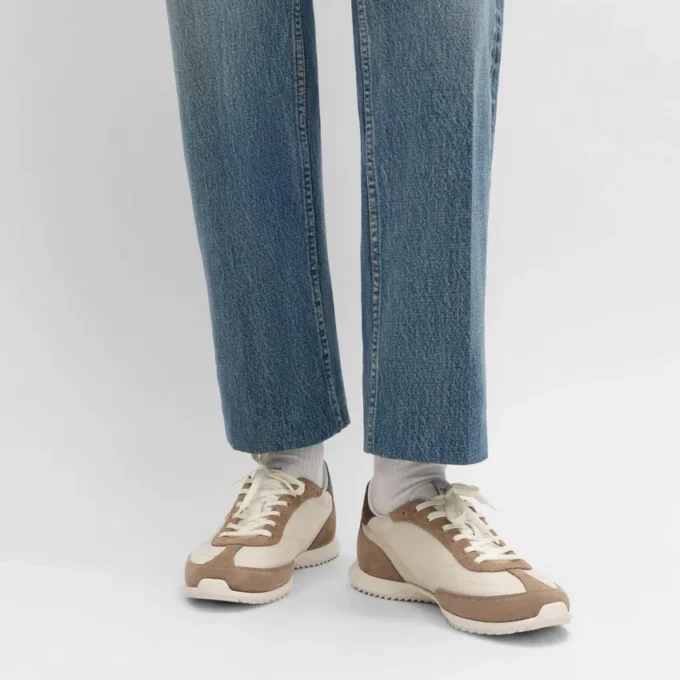 Baskets Racer en nylon, cuir de veau suédé et cuir de veau Baskets Racer en nylon, cuir de veau suédé et cuir de veau