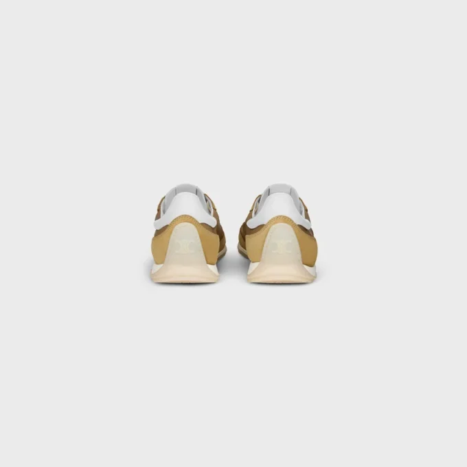 Baskets Racer en nylon, cuir de veau suédé et cuir de veau