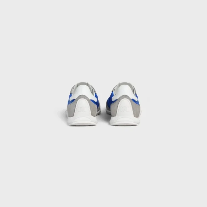 Baskets Racer en nylon, cuir de veau suédé et cuir de veau