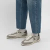 Baskets Racer en nylon, cuir de veau suédé et cuir de veau