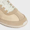 Baskets Racer en nylon, cuir de veau suédé et cuir de veau