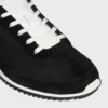 Baskets Racer en nylon, cuir de veau suédé et cuir de veau