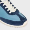 Baskets Racer en nylon, cuir de veau suédé et cuir de veau
