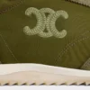 Baskets Racer en nylon, cuir de veau suédé et cuir de veau