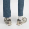 Baskets Racer en nylon, cuir de veau suédé et cuir de veau
