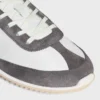 Baskets Racer en nylon, cuir de veau suédé et cuir de veau