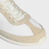 Baskets Racer en nylon, cuir de veau suédé et cuir de veau