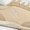 Baskets Racer en nylon, cuir de veau suédé et cuir de veau