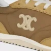 Baskets Racer en nylon, cuir de veau suédé et cuir de veau
