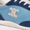 Baskets Racer en nylon, cuir de veau suédé et cuir de veau
