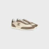 Baskets Racer en nylon, cuir de veau suédé et cuir de veau