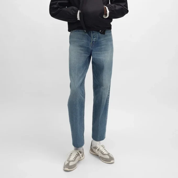 Baskets Racer en nylon, cuir de veau suédé et cuir de veau