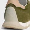 Baskets Racer en nylon, cuir de veau suédé et cuir de veau
