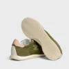 Baskets Racer en nylon, cuir de veau suédé et cuir de veau