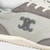Baskets Racer en nylon, cuir de veau suédé et cuir de veau