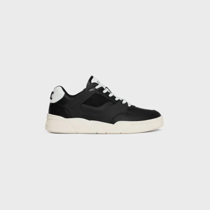 Baskets Trainer Ct-09 en cuir de veau et mesh Baskets Trainer Ct-09 en cuir de veau et mesh