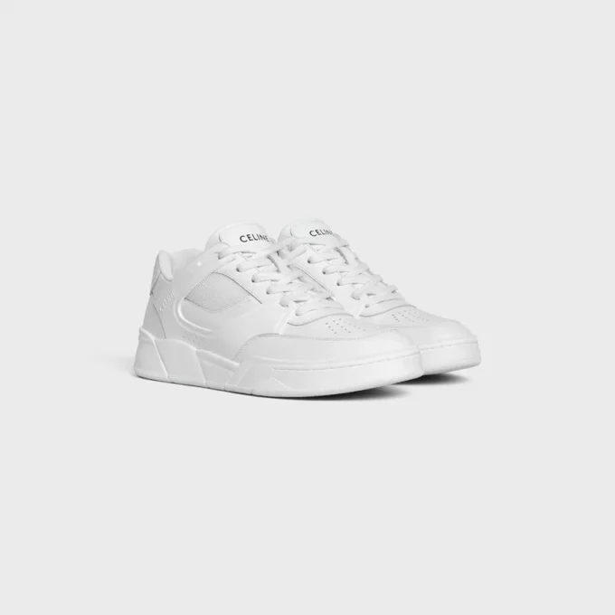 Baskets Trainer Ct-09 en cuir de veau et mesh Baskets Trainer Ct-09 en cuir de veau et mesh