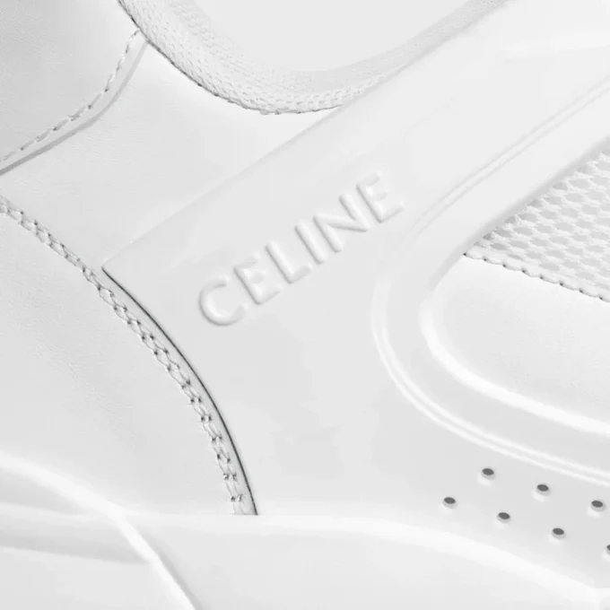 Baskets Trainer Ct-09 en cuir de veau et mesh Baskets Trainer Ct-09 en cuir de veau et mesh