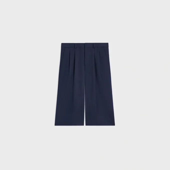 Bermuda en gabardine de coton et laine Bermuda en gabardine de coton et laine