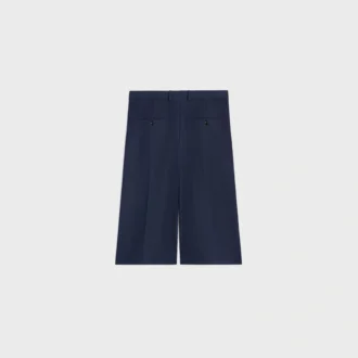 Bermuda en gabardine de coton et laine