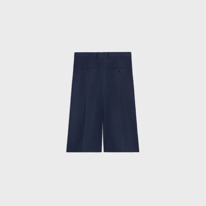 Bermuda en gabardine de coton et laine Bermuda en gabardine de coton et laine