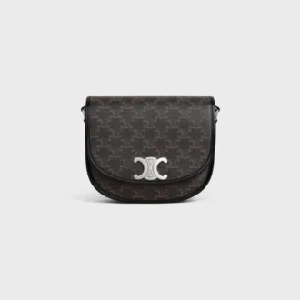 Besace Triomphe moyenne en Triomphe Canvas et cuir de veau