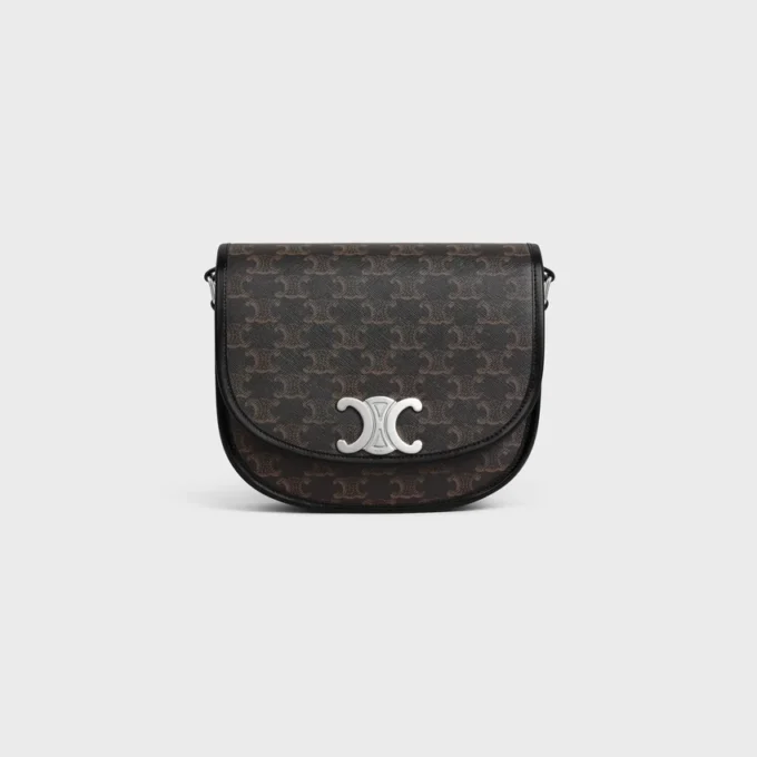 Besace Triomphe moyenne en Triomphe Canvas et cuir de veau