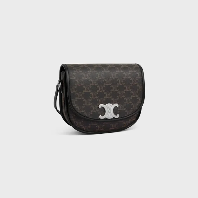 Besace Triomphe moyenne en Triomphe Canvas et cuir de veau