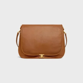 Besace Triomphe souple en cuir d&rsquo;agneau souple et brillant