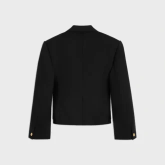Blazer Colonne en gabardine de laine